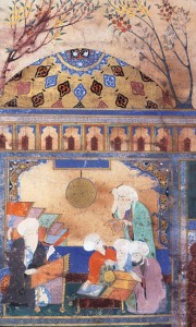 L'un des grands contributeurs de la trigonométrie, Nâsir ed-Dîn al-Tusi (1201-1274), dans son observatoire à Marâgha (Iran).